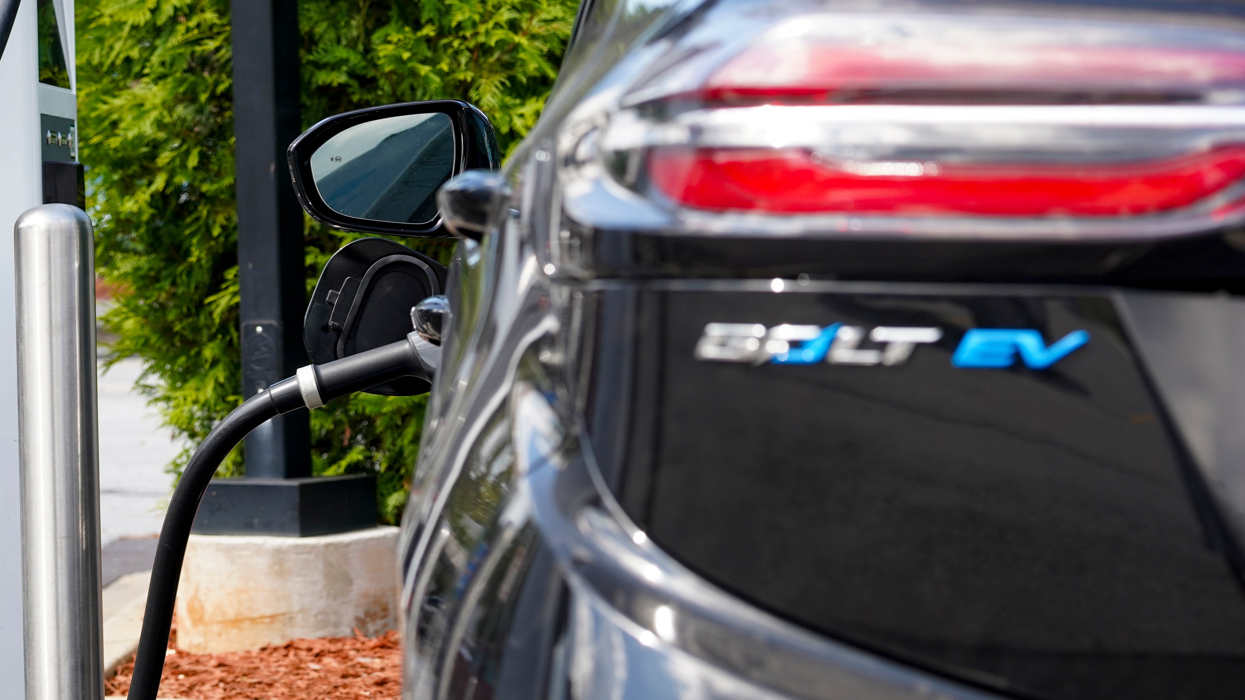 A Chevrolet Bolt at a charging station in Atlanta, Georgia, on Aug. 28, 2024.